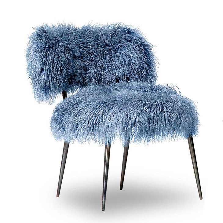 Стул Baxter Nepal Fauteuil Сапфирово-синий Темная бронза Стул Baxter Nepal Fauteuil Сапфирово-синий Темная бронза в Костроме | Loft Concept