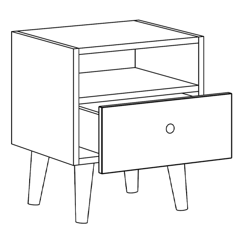 Прикроватная тумба с изображением на ящике Elise Nightstand Прикроватная тумба с изображением на ящике Elise Nightstand в Костроме