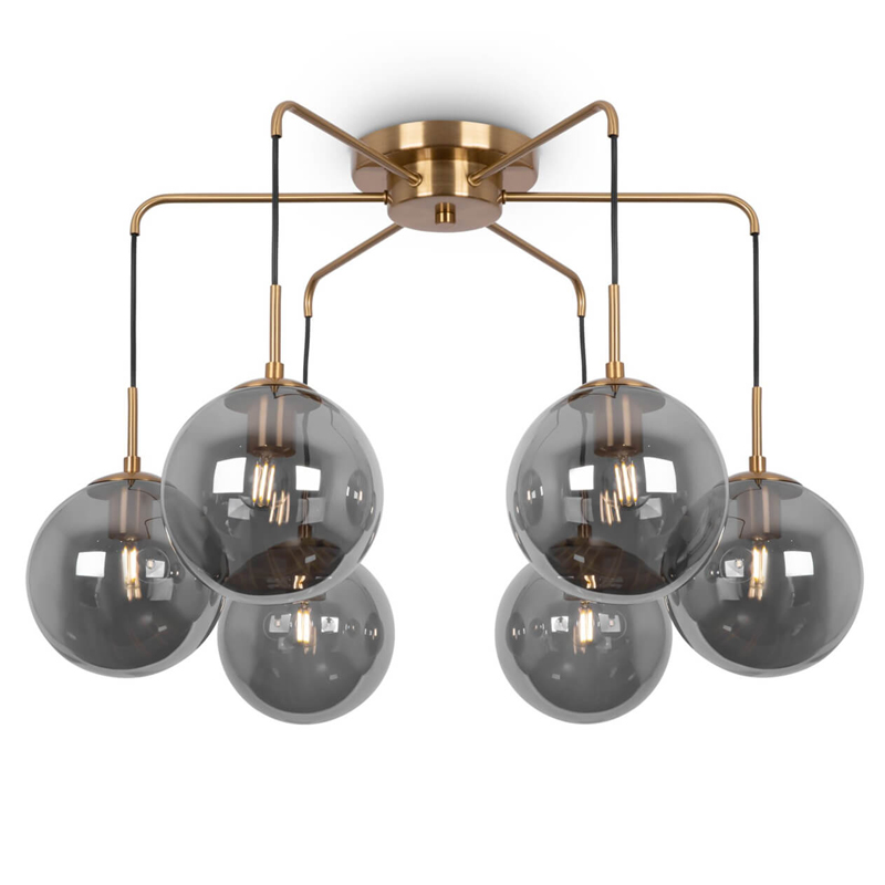 Потолочная люстра Benigno Chandelier Золотой Прозрачный (Transparent) Черный Потолочная люстра Benigno Chandelier Золотой Прозрачный (Transparent) Черный в Костроме | Loft Concept