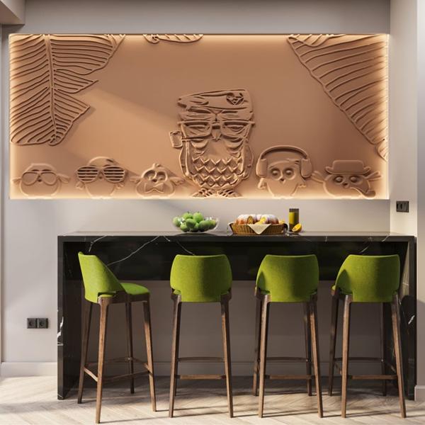 Барельеф OWLS Барельеф OWLS в Костроме | Loft Concept