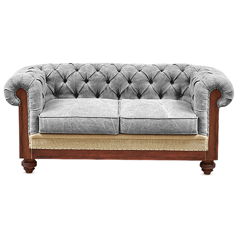 Диван Deconstructed Chesterfield Sofa double Gray Коричневый Бежево-серый Серый Диван Deconstructed Chesterfield Sofa double Gray Коричневый Бежево-серый Серый в Костроме | Loft Concept