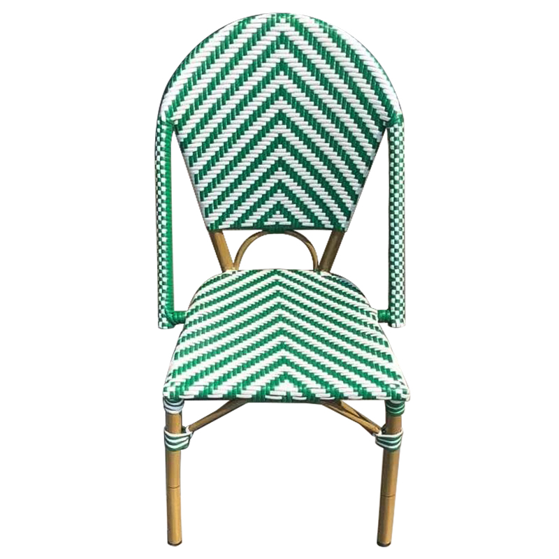 Стул ротанг Wicker Jerome Rattan Chair Green Зеленый Белый Древесина Стул ротанг Wicker Jerome Rattan Chair Green Зеленый Белый Древесина в Костроме | Loft Concept