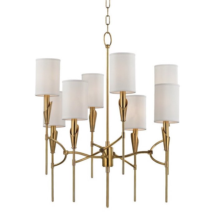 Люстра TATE Chandelier 1304-AGB Латунь Белый Люстра TATE Chandelier 1304-AGB Латунь Белый в Костроме | Loft Concept