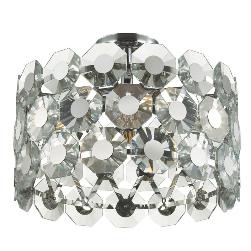 Потолочный светильник Crystal Octagons Chrome Хром Прозрачное Стекло Потолочный светильник Crystal Octagons Chrome Хром Прозрачное Стекло в Костроме | Loft Concept