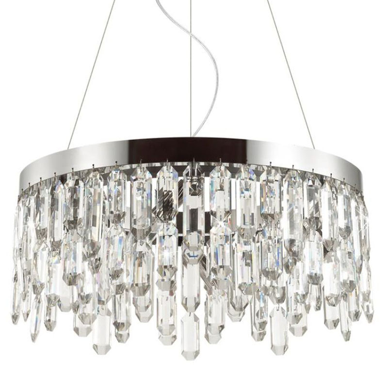 Люстра Crystal Polyhedrons Round Chrome Хром Прозрачное Стекло в Костроме | Loft Concept 