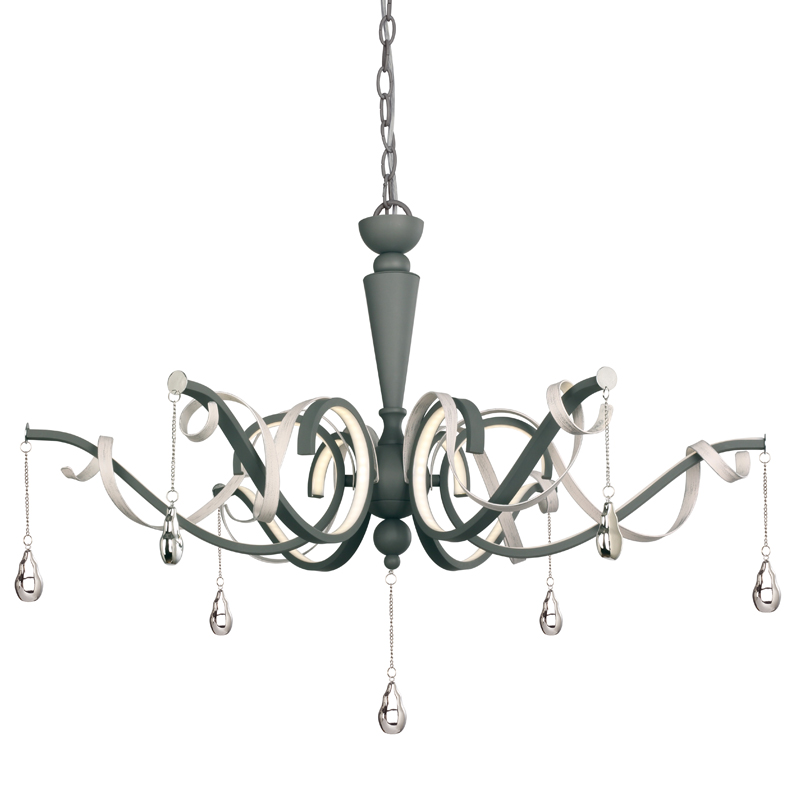 Люстра Morris Chandelier black Черный Хром Белый винтажная патина Люстра Morris Chandelier black Черный Хром Белый винтажная патина в Костроме | Loft Concept