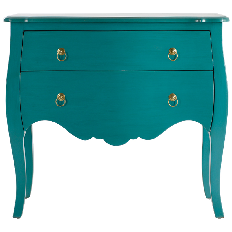 Комод с изогнутыми ножками L.XV CHEST OF DRAWERS Marcelle Тёмно-бирюзовый Бирюзовый Золотой Комод с изогнутыми ножками L.XV CHEST OF DRAWERS Marcelle Тёмно-бирюзовый Бирюзовый Золотой в Костроме | Loft Concept