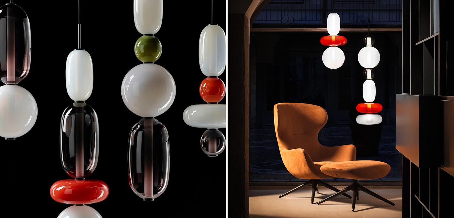 Светильник подвесной Pebbles С в стиле Bomma - фото