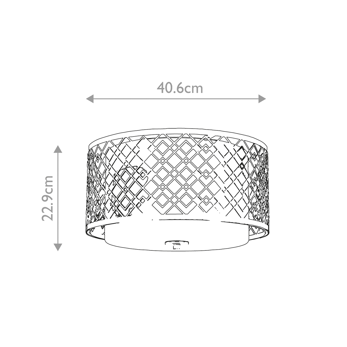Потолочный светильник золотого цвета с каркасом в виде геометрических ромбов Elstead Lighting в Костроме