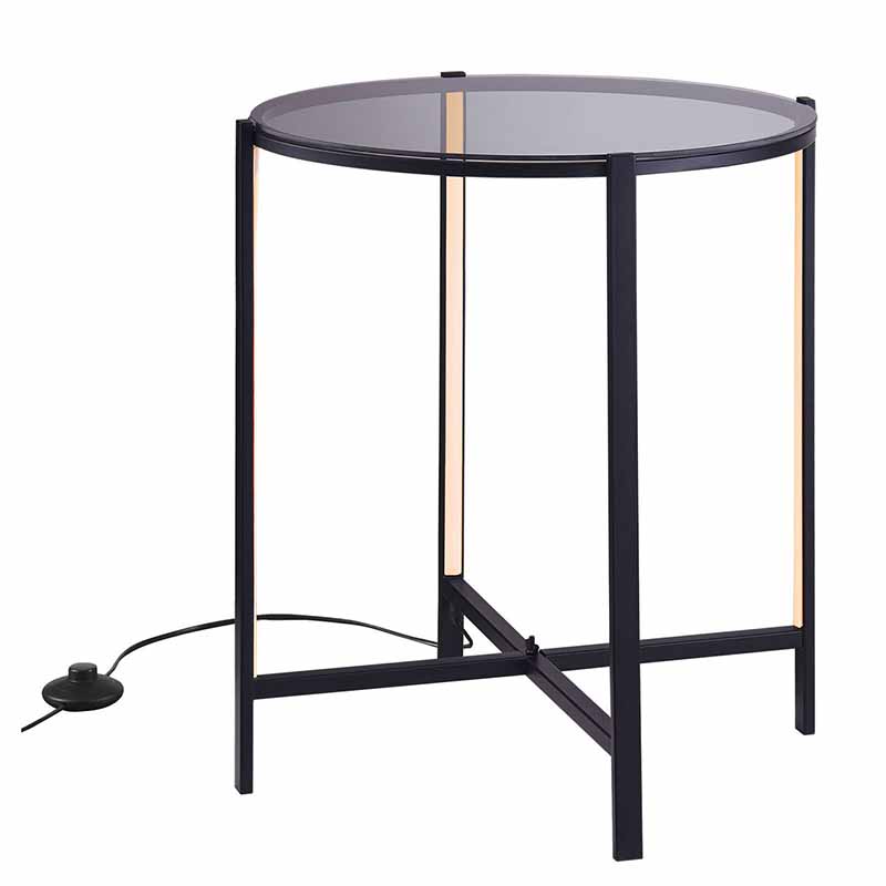 Приставной стол Galia Side Table Black LED Черный Приставной стол Galia Side Table Black LED Черный в Костроме | Loft Concept
