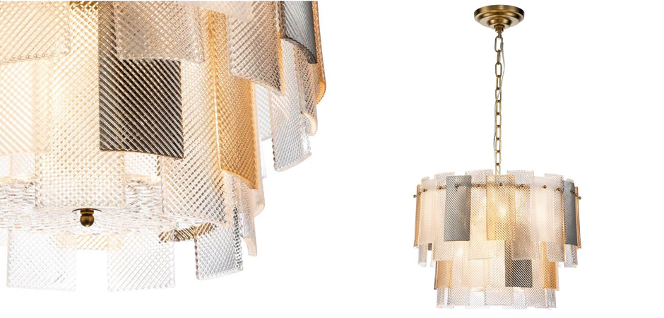 Люстра Honey Hive с Цветным рельефным стеклом - фото №1