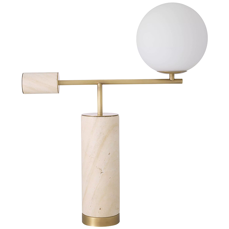 Настольная лампа Eichholtz Table Lamp Xperience White Бежевый Белый Латунь Настольная лампа Eichholtz Table Lamp Xperience White Бежевый Белый Латунь в Костроме | Loft Concept