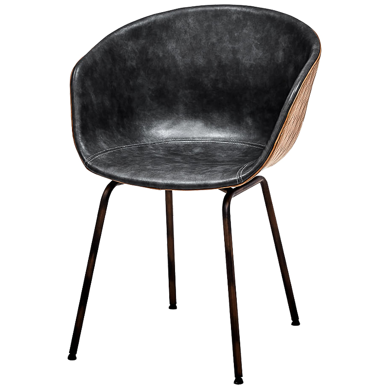 Стул Combi Caramel and Graphite Stool Черный Карамель Темная бронза Стул Combi Caramel and Graphite Stool Черный Карамель Темная бронза в Костроме | Loft Concept