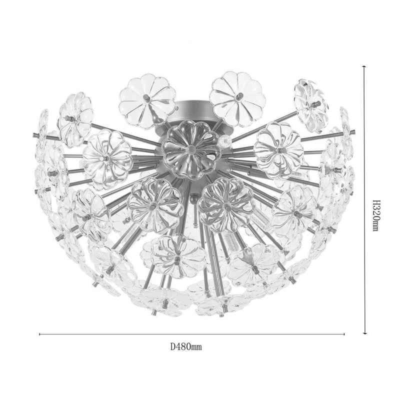 Потолочный Светильник Glass Flowers Sputnik Ceiling Потолочный Светильник Glass Flowers Sputnik Ceiling в Костроме