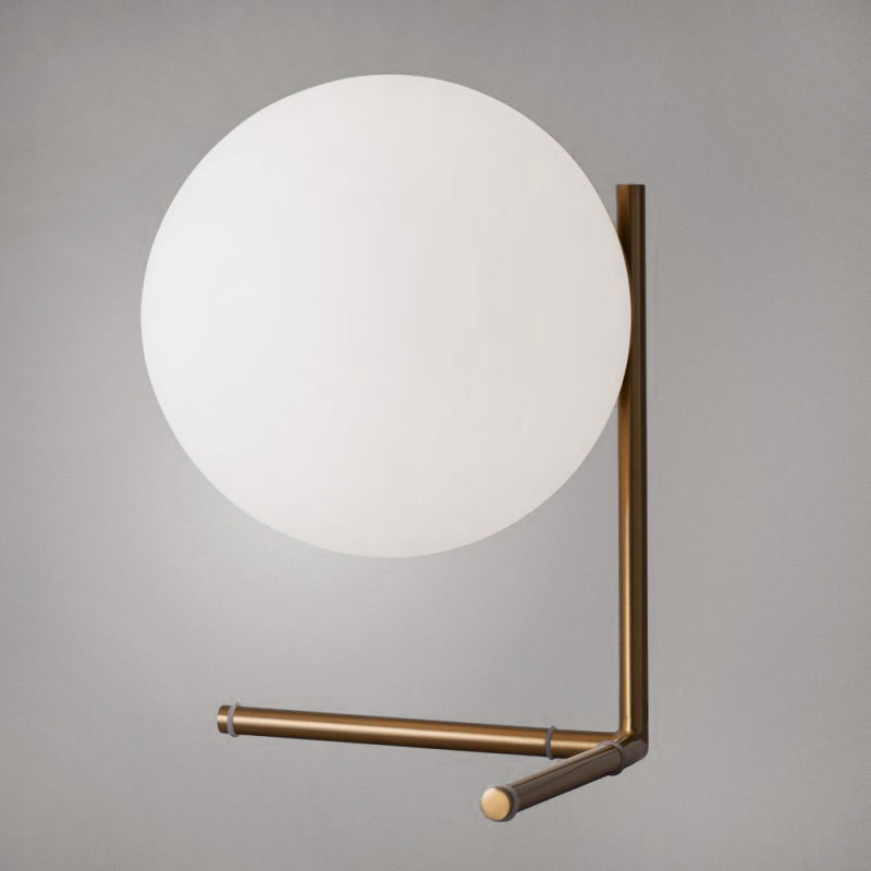 Настольная лампа IC Lighting Flos Table brass Латунь Прозрачный белый Настольная лампа IC Lighting Flos Table brass Латунь Прозрачный белый в Костроме | Loft Concept