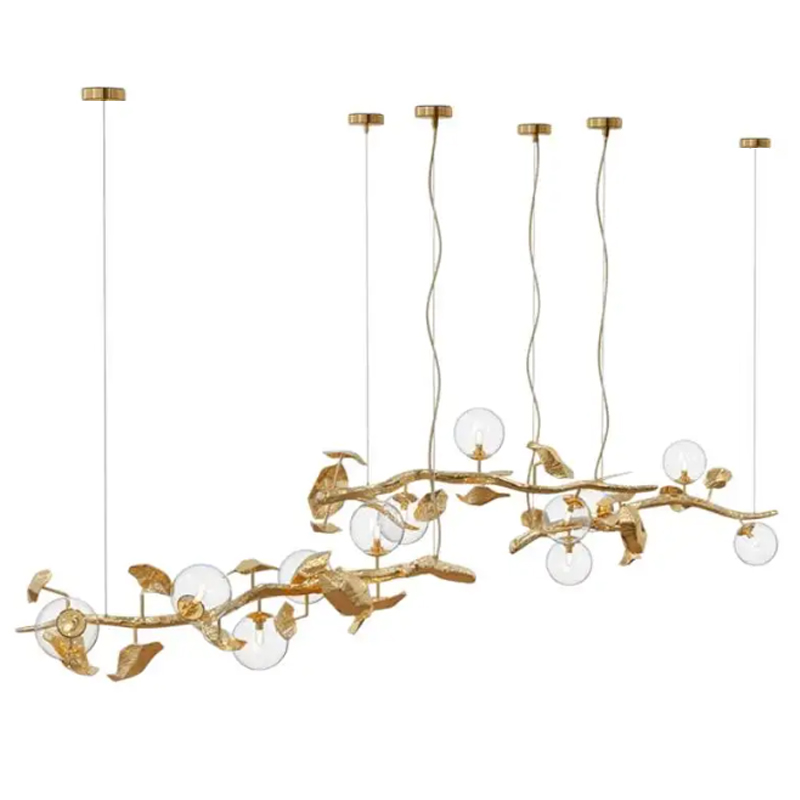 Люстра Modern Contemporary Hera Suspension Lamp Латунь Прозрачный Люстра Modern Contemporary Hera Suspension Lamp Латунь Прозрачный в Костроме | Loft Concept