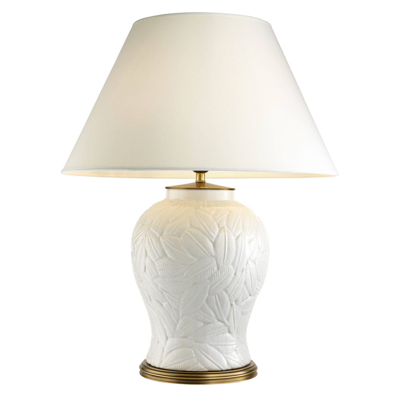 Настольная лампа Eichholtz Table Lamp Cyprus White Белый Латунь Античная полированная в Костроме | Loft Concept 