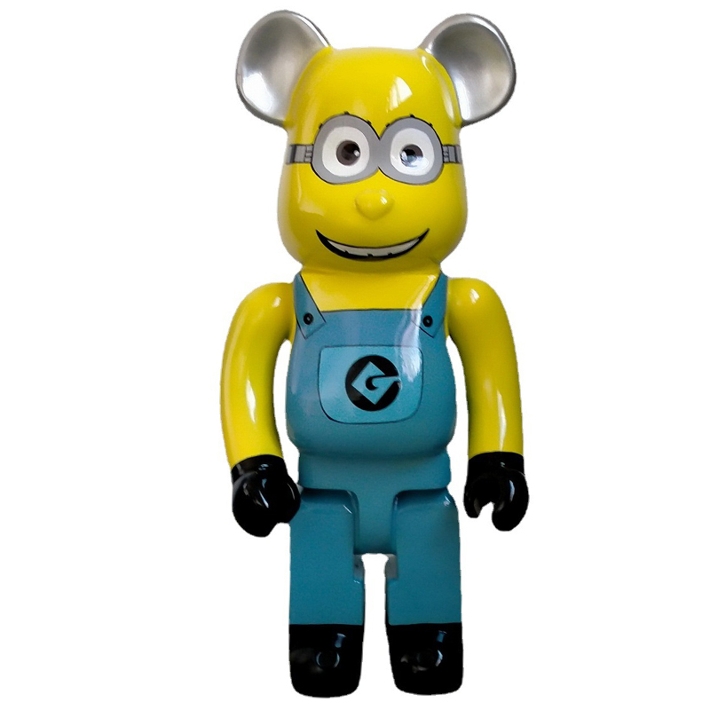 Статуэтка Bearbrick Minion Dave Синий Желтый Черный Статуэтка Bearbrick Minion Dave Синий Желтый Черный в Костроме | Loft Concept