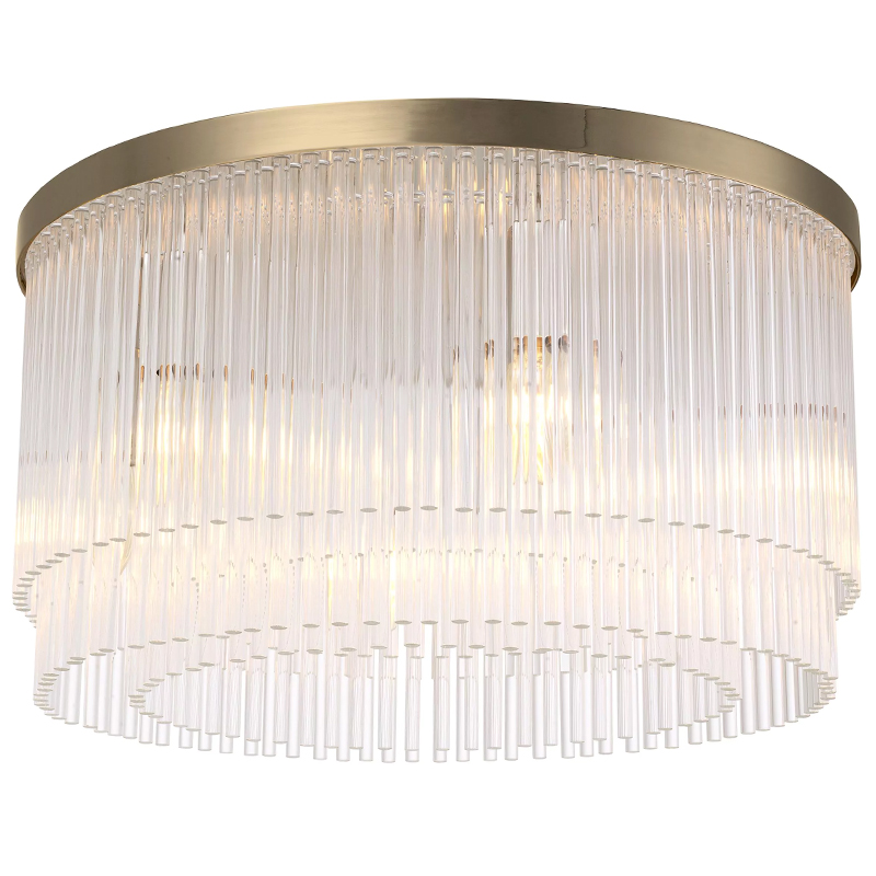 Потолочный светильник Eichholtz Ceiling Lamp Hector Brass Прозрачное Стекло Латунь Потолочный светильник Eichholtz Ceiling Lamp Hector Brass Прозрачное Стекло Латунь в Костроме | Loft Concept