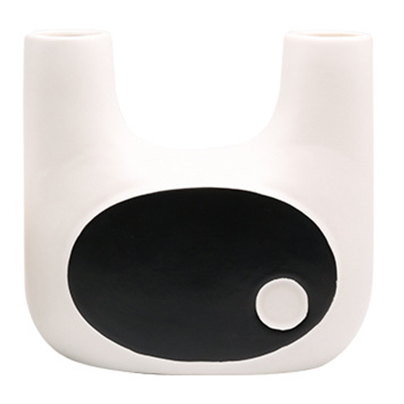 Ваза Molecule Collection Kyou Vase Белый Черный Ваза Molecule Collection Kyou Vase Белый Черный в Костроме | Loft Concept