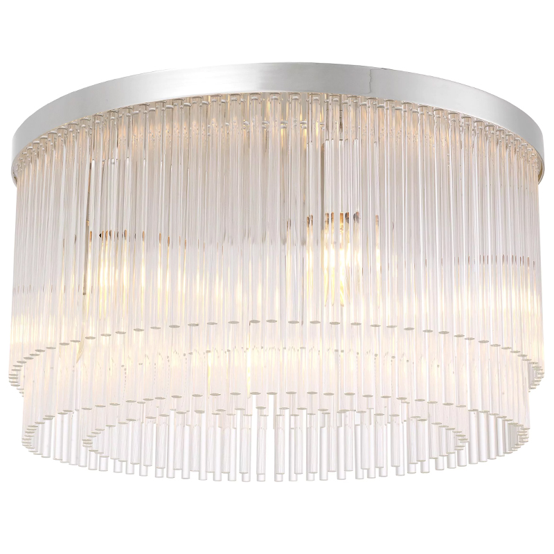 Потолочный светильник Eichholtz Ceiling Lamp Hector Nickel Никель Прозрачное Стекло Потолочный светильник Eichholtz Ceiling Lamp Hector Nickel Никель Прозрачное Стекло в Костроме | Loft Concept