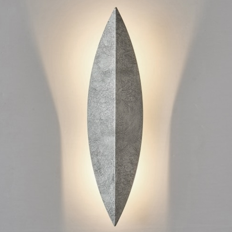 Art Deco Leaf Wall Lamp Silver Серебряный Art Deco Leaf Wall Lamp Silver Серебряный в Костроме | Loft Concept