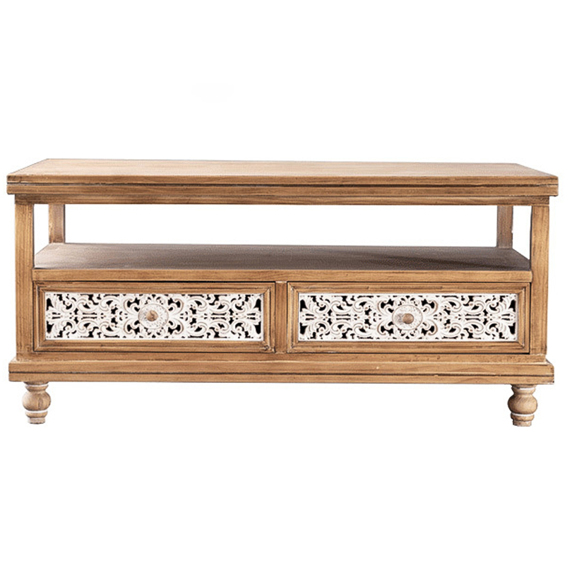 Кофейный стол Pierre Provence Coffee Table Белый Древесина Кофейный стол Pierre Provence Coffee Table Белый Древесина в Костроме | Loft Concept