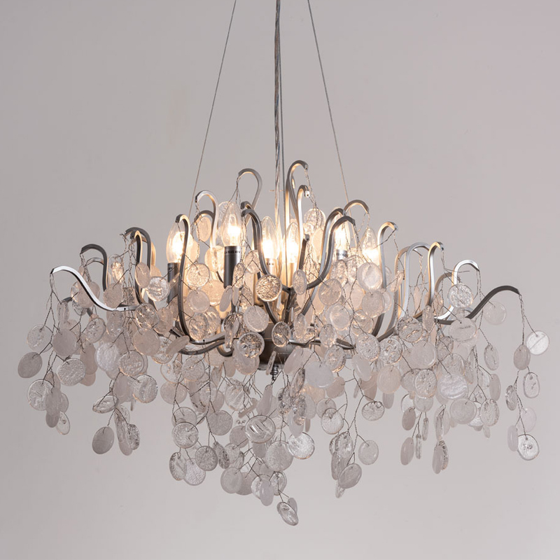 Люстра FAIRYTREE Chandelier Silver 80 Серебряный Прозрачное Стекло Люстра FAIRYTREE Chandelier Silver 80 Серебряный Прозрачное Стекло в Костроме | Loft Concept