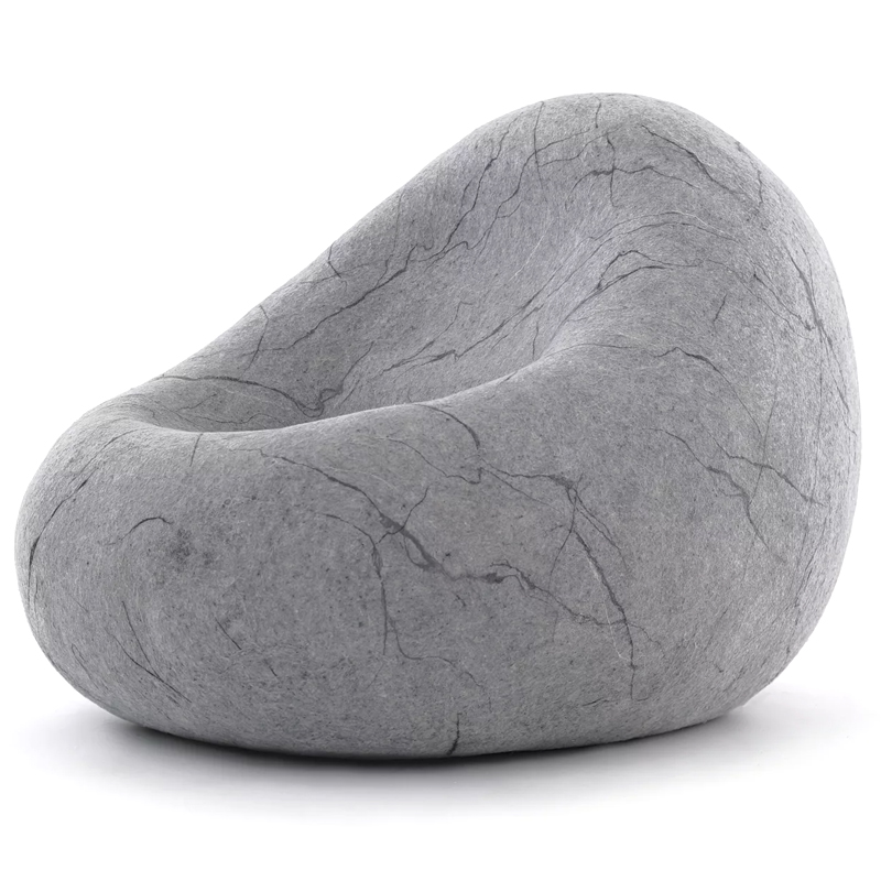 Кресло - Камень из Валяной шерсти KATSU STONE CAPSULE Серый Светло-серый Кресло - Камень из Валяной шерсти KATSU STONE CAPSULE Серый Светло-серый в Костроме | Loft Concept