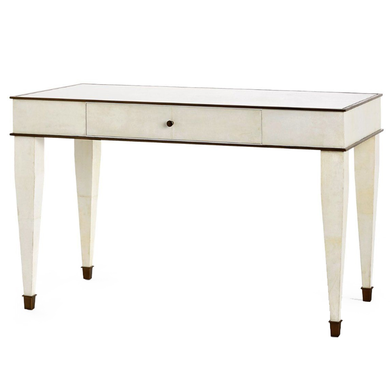 Рабочий стол BCHRISTINE DESK IN WHITE Молочный Темная бронза винтаж Рабочий стол BCHRISTINE DESK IN WHITE Молочный Темная бронза винтаж в Костроме | Loft Concept