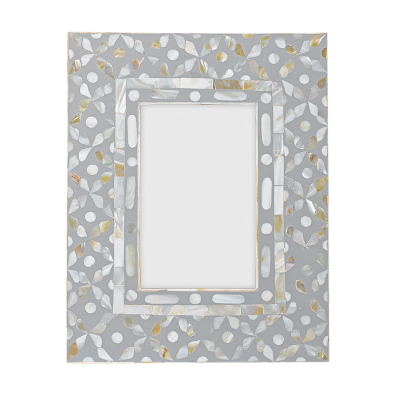 Рама для фото Bone Inlay Pearl Gray S Серый Перламутровый Рама для фото Bone Inlay Pearl Gray S Серый Перламутровый в Костроме | Loft Concept