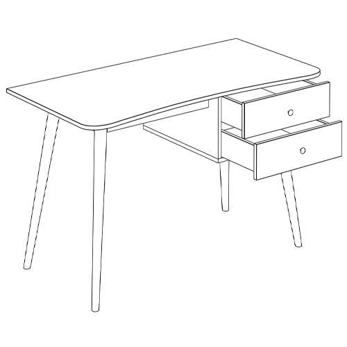 Письменный стол с принтом на ящиках Elise Desk Письменный стол с принтом на ящиках Elise Desk в Костроме