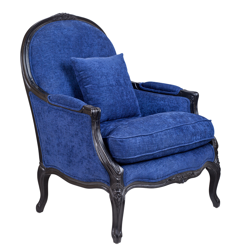 Кресло Bernard Armchair blue Синий Кресло Bernard Armchair blue Синий в Костроме | Loft Concept