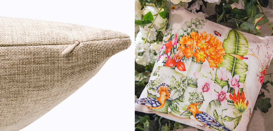Декоративная подушка Hoopoes and Flowers Pillow Декоративная подушка Hoopoes and Flowers Pillow - Loft-Concept в Костроме