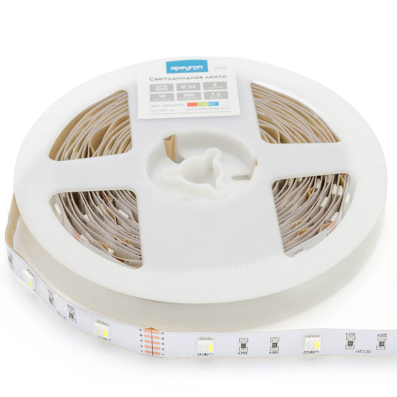 Светодиодная лента 7,2W/m 30Led/m 5050SMD разноцветная Белый Светодиодная лента 7,2W/m 30Led/m 5050SMD разноцветная Белый в Костроме | Loft Concept