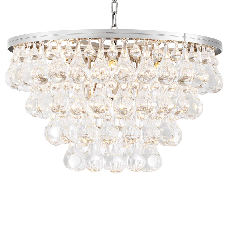 Люстра Eichholtz Chandelier Bolzano Никель Прозрачный Люстра Eichholtz Chandelier Bolzano Никель Прозрачный в Костроме | Loft Concept