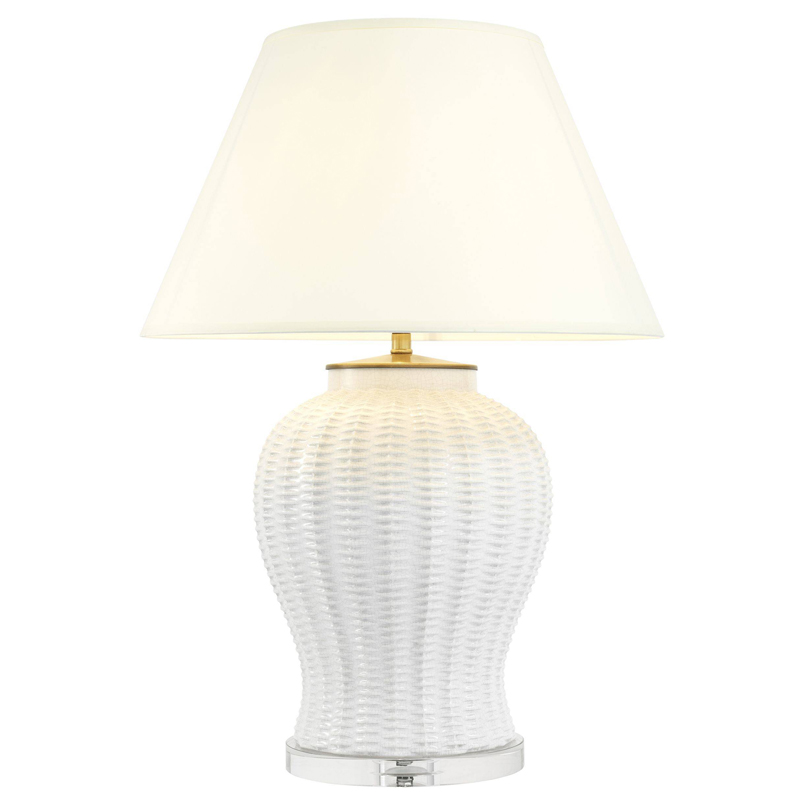Настольная лампа Eichholtz Table Lamp Meyers Белый Прозрачный (Transparent) Настольная лампа Eichholtz Table Lamp Meyers Белый Прозрачный (Transparent) в Костроме | Loft Concept
