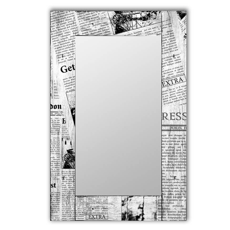 Зеркало Newspaper Черно-белый Зеркало Newspaper Черно-белый в Костроме | Loft Concept