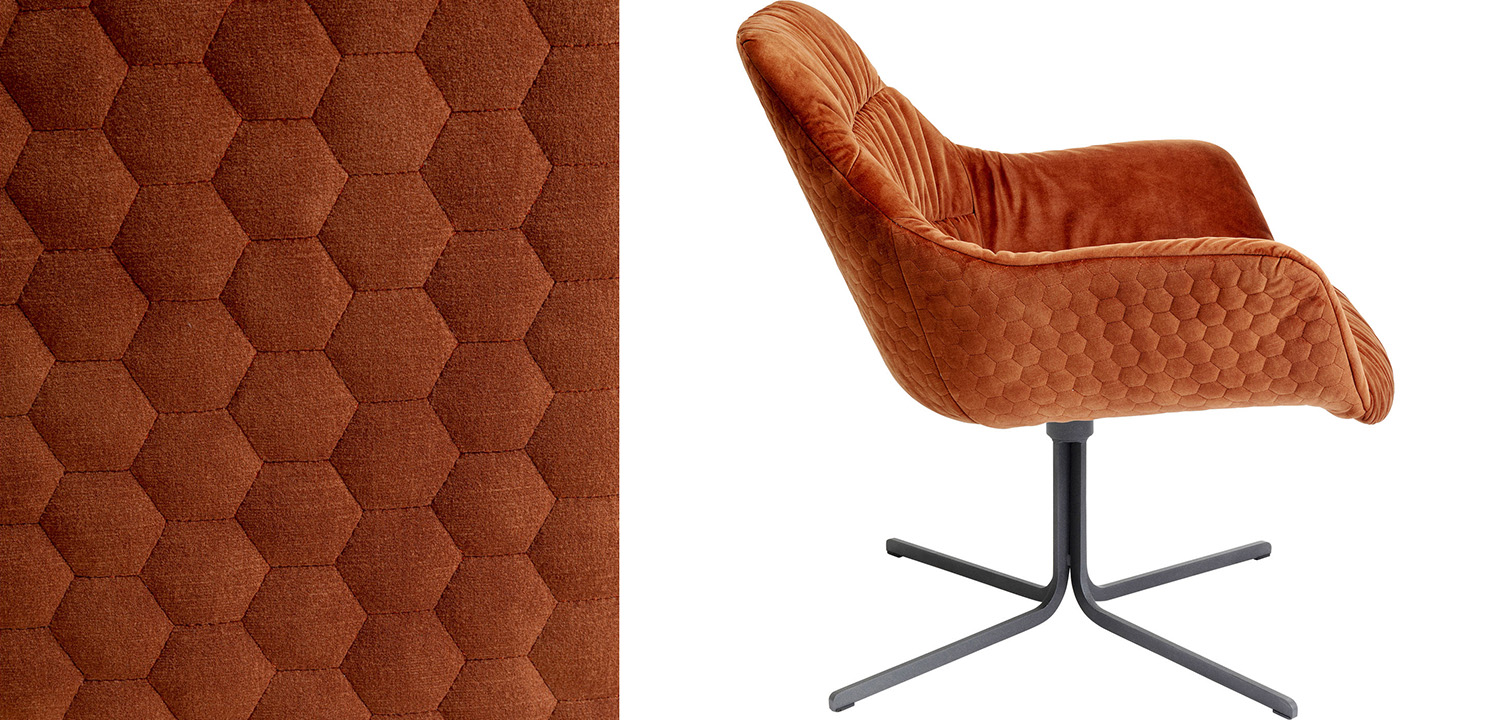 Кресло вращающееся Cinnamon Honeycomb - фото