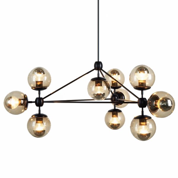 Люстра Modo Chandelier 10 Globes Дымчатый (Smoke) Люстра Modo Chandelier 10 Globes Дымчатый (Smoke) в Костроме | Loft Concept