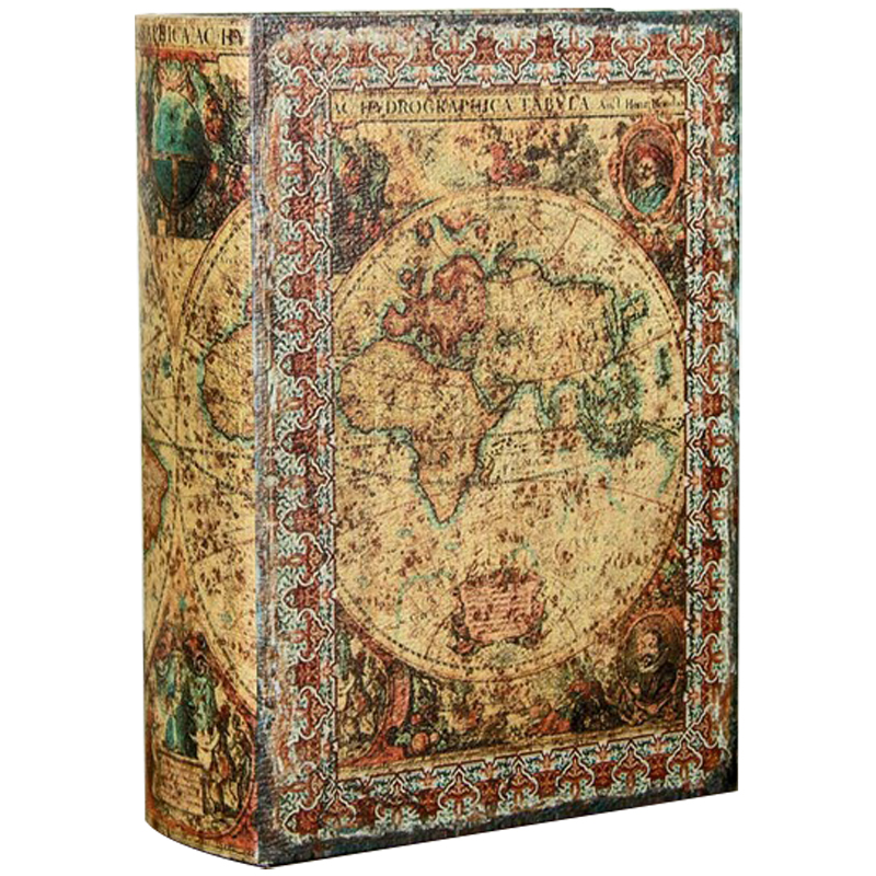 Шкатулка-книга Vintage World Map Book Box Мульти Коричневый Шкатулка-книга Vintage World Map Book Box Мульти Коричневый в Костроме | Loft Concept