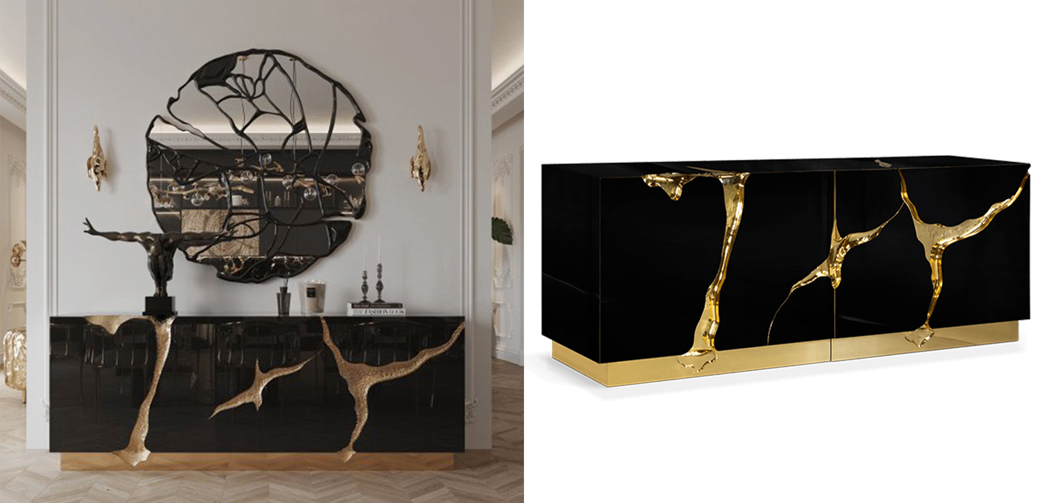 Буфет Modern Contemporary Lapiaz Sideboard Boca do Lobo Черный - фото