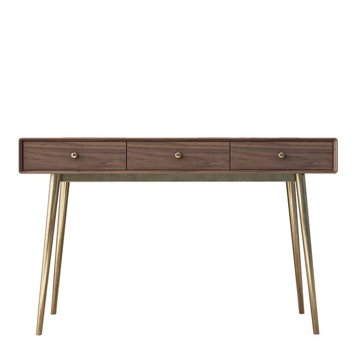 Консоль Walnut console Орех Глянцевое золото Консоль Walnut console Орех Глянцевое золото в Костроме | Loft Concept