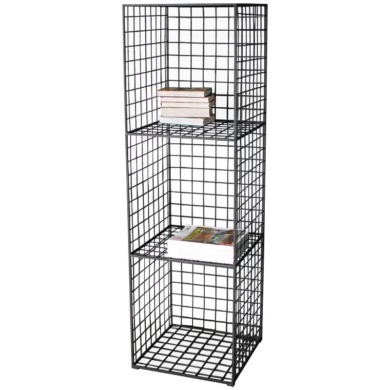 Стеллаж Carney Black Industrial Metal Rust Rack Черный Стеллаж Carney Black Industrial Metal Rust Rack Черный в Костроме | Loft Concept