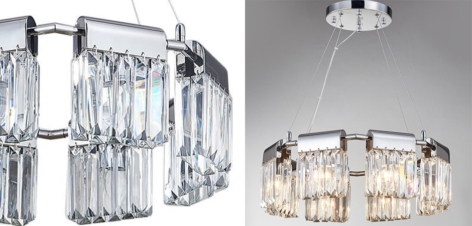 Люстра Crystal Pendants chrome 8 Люстра Crystal Pendants chrome 8 - Loft-Concept в Костроме