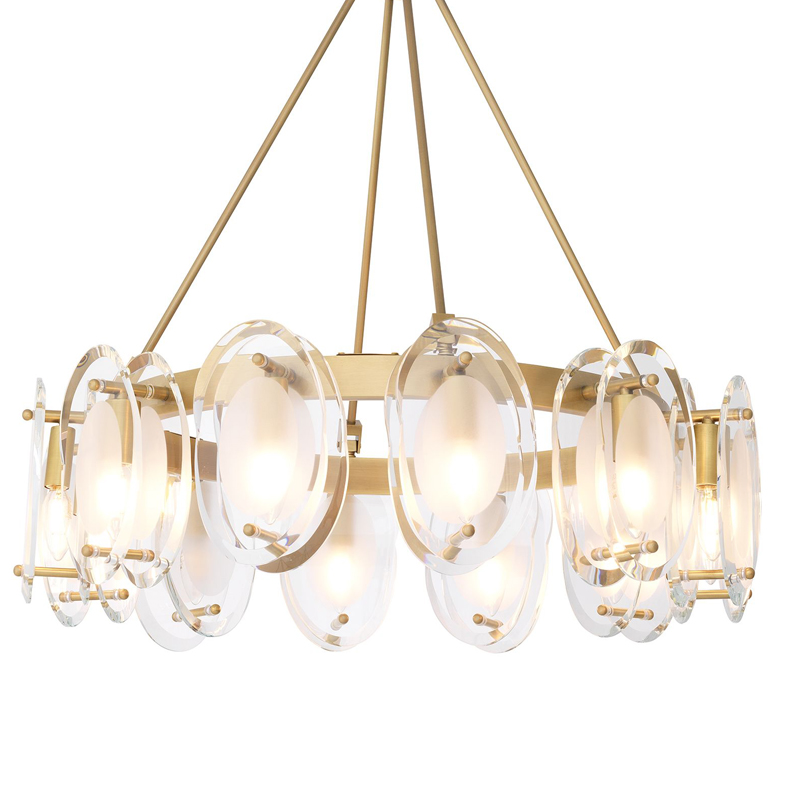 Люстра Eichholtz Chandelier Sublime Латунь Античная полированная Прозрачный Люстра Eichholtz Chandelier Sublime Латунь Античная полированная Прозрачный в Костроме | Loft Concept