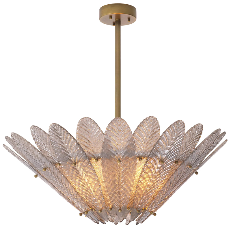 Люстра Eichholtz Chandelier Scala Латунь Стекло Смок Люстра Eichholtz Chandelier Scala Латунь Стекло Смок в Костроме | Loft Concept