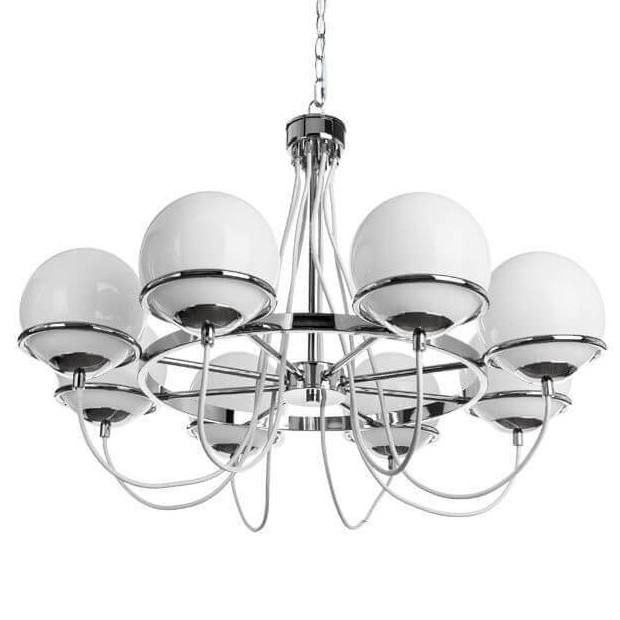 Люстра Melissa Chandelier Chromium Хром Белый Люстра Melissa Chandelier Chromium Хром Белый в Костроме | Loft Concept