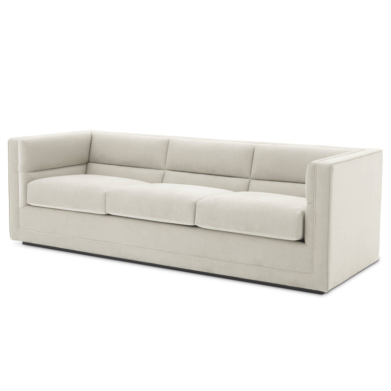 Диван Eichholtz Sofa Adonia Бежево-серый Черный Диван Eichholtz Sofa Adonia Бежево-серый Черный в Костроме | Loft Concept