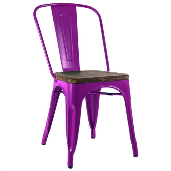 Кухонный стул Tolix Chair Wood Purple Пурпурный Пурпурный Коричневый Кухонный стул Tolix Chair Wood Purple Пурпурный Пурпурный Коричневый в Костроме | Loft Concept